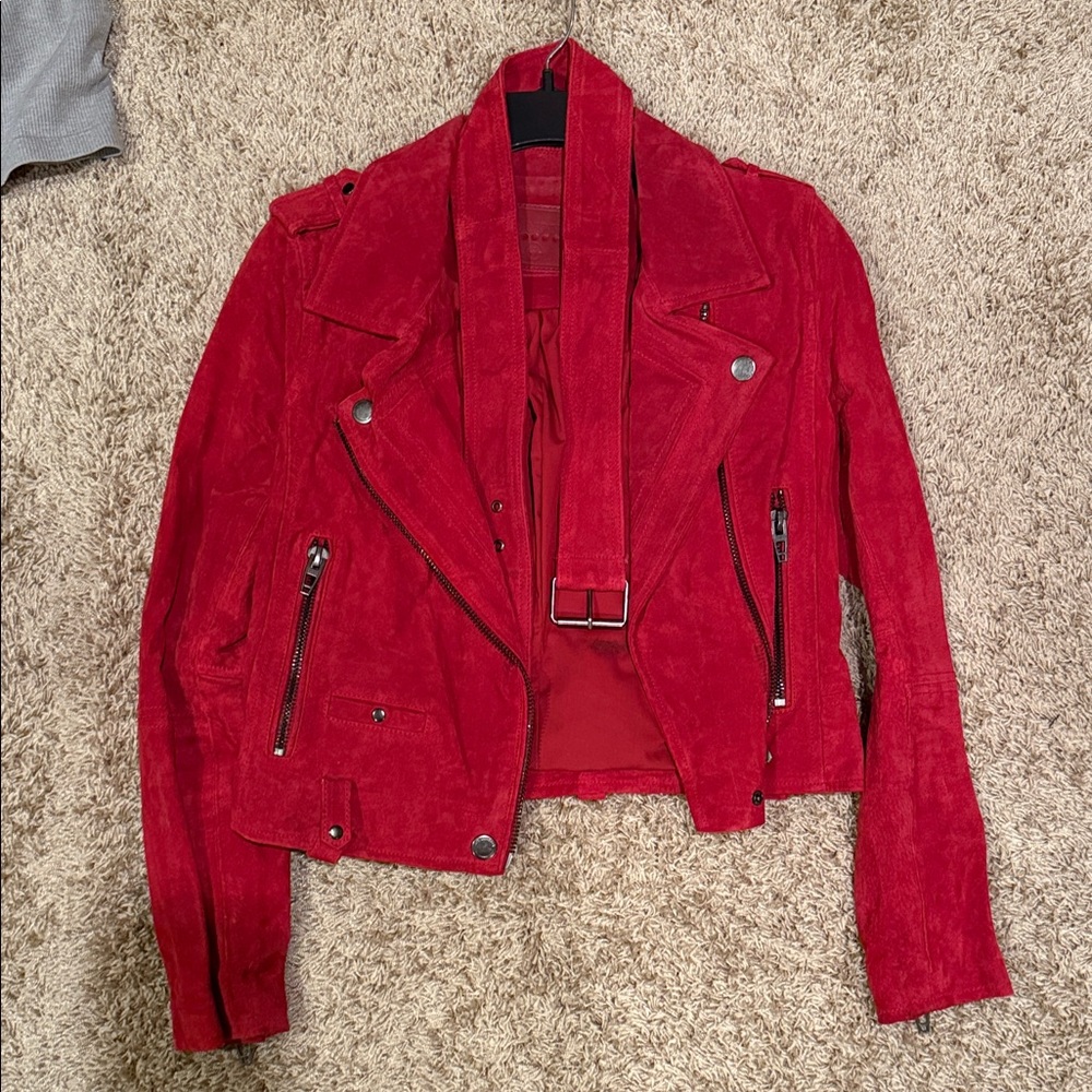 Blank NYC Vibrant Red Leather Jacket
